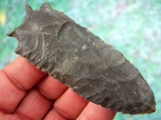 Rare Fine 3 1/2 inch Kentucky Fishtail Benton Point with Arrowheads 5