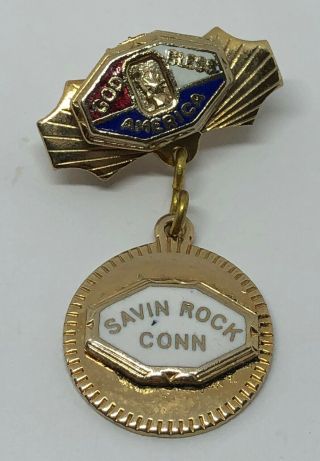 Vintage 1940’s Savin Rock Connecticut Souvenir Lapel Pin