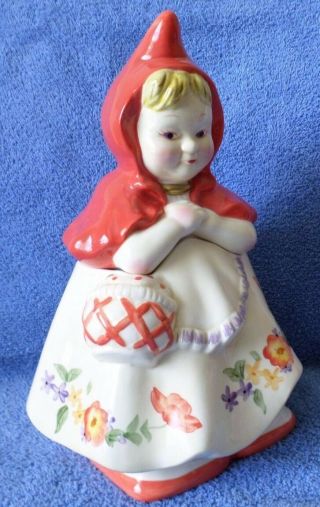 " Little Red Riding Hood " Classic Cookie Jar By Jonal 11.  50 X 8