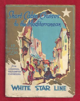 Ss Megantic White Star Line Brochure Was Attacted By U - 43 During Ww1
