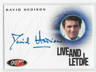 James Bond 007 Live And Let Die David Hedison Autograph Auto Card Rittenhouse
