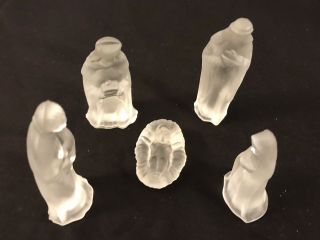 Crystal Frosted Christmas Nativity Set 5