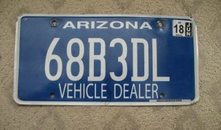 A24 - Arizona Flat Dealer License Plate,  & Expired.