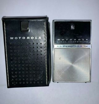 Vintage Motorola Eight Transistor Radio Solid State W/ Case