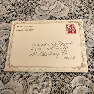 Vintage Greeting Card Hallmark Fold A Note Children Girls Cat 3