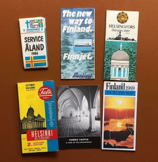 Vintage Maps/brochures For Finland—1970’s - 1980’s