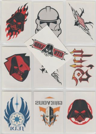 Star Wars: Revenge Of The Sith Topps (episode Iii) Temporary Tattoo Set Of 10