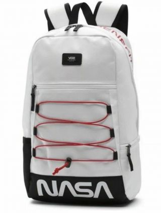 Vans X Nasa Snag Plus White & Black Backpack Space Limited Edition Rare