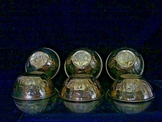 Set Of 6 Middle Eastern Brass Finger Bowls With Hebrew Repose