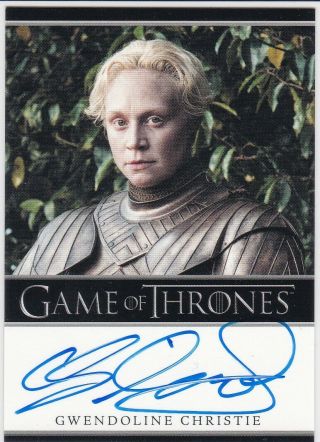 Game Of Thrones.  Gwendoline Christie As Brienne Season 3 Bordered Autograph