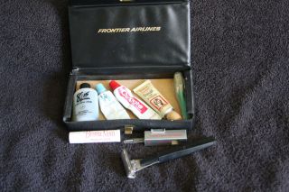 Vintage Frontier Airlines Amenity Bag Shave/toiletry Kit