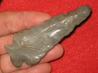 Authentic Native American Artifact Arrowhead 3 - 5/8 " Kentucky Lost Lake Point Z12
