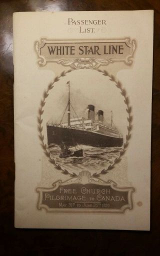 White Star Line Doric Pass 