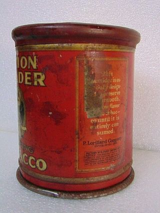 vintage UNION LEADER SMOKING TOBACCO tin LARGE HUMIDOR tin can & lid $9.  95 NR 3