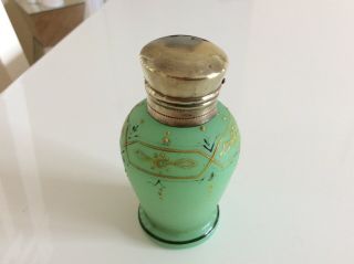 Antique French Palais Royale 19th Century Opaline Brass Perfume/scent Bottle.