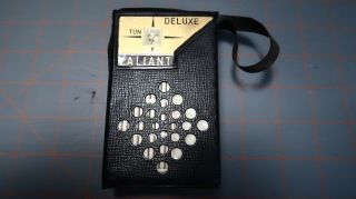 Vintage Valiant Deluxe Transistor Pocket Radio W/ Case -