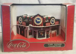 Coca Cola Christmas Village Stallion Oil Station