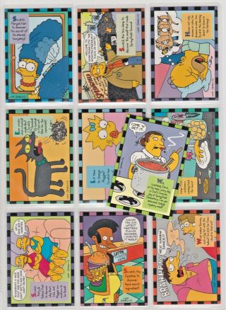 The Simpsons Series 2 Ii Smell - O - Rama Cards Set Of 10 Chase Cards Skybox 1994