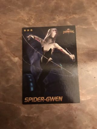 Marvel Contest Of Champions Dave & Busters Non - Foil Card 59/75 Spider - Gwen,  Rare