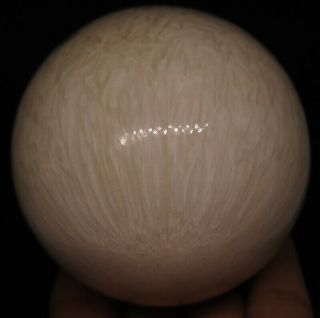 Rare 74mm 1lb 0.  4oz Natural Flash White Scolocite Crystal Sphere Ball