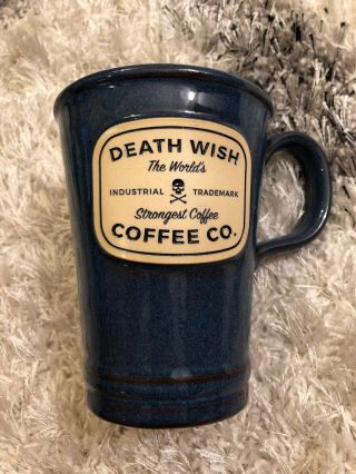 Death Wish Coffee Limited Edition Denim Blue 16 Oz.  Ceramic Mug (1750/5000)