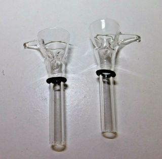9mm Male Downstem With Built In Screen For Soft Glass Waterpipes 2 Pack