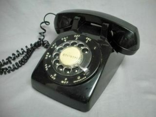 Vintage Black 1982 Rotary Dial Phone Telephone Tsc - Slh