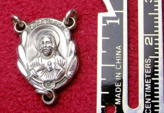 Carmelite Nuns Rare Vintage Creed Sterling Catholic Scapular Centerpiece Medal
