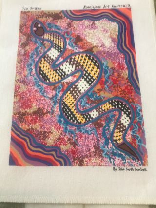aboriginal Art By John Smith Gumbula File Snake, 5