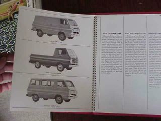 1964 Dodge A100 Van & Pickup Dealer Booklet Nov 1963