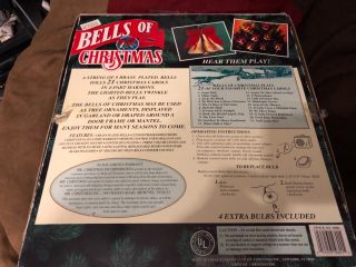 1992 Vintage Mr.  Christmas Bells of Christmas Lighted Musical Bells only 4 work. 5