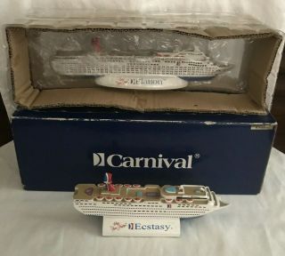 Carnival Elation Cruise Ship Travel Souvenir Resin Display Model 11 " &8 " Ecstasy