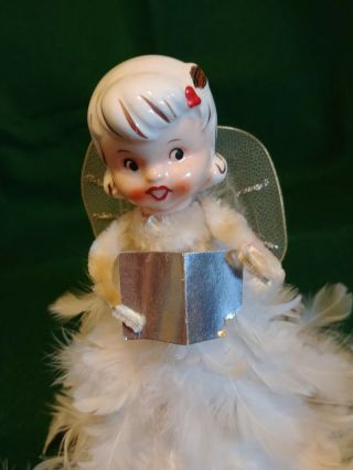 Vintage Feather Angel,  Japan,  Porcelain Head, 4