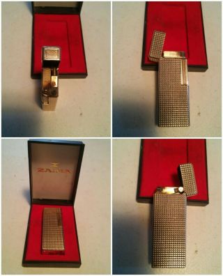 000 Vintage Zaima C - 78 Gold Tone Lighter Pipe Cigarette Cigar