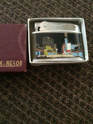 Flat Souvenir Lighter,  Golden Nugget Las Vegas