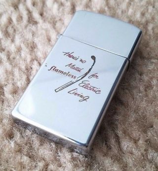 Vintage Zippo Slim Lighter " There 