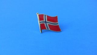 Norway Norwegian Flag Pin Badge Tie Tack Lapel Scandinavian Viking Norse