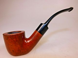 Lanza Made In Italy Sitter Bent Shape Imported Briar Pipe 80’s Ebonite Stem