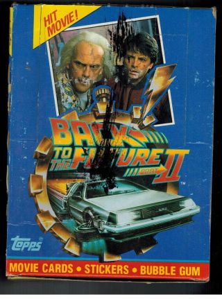 1989 Topps Back To The Future Ii Box 36 Packs Cards &stickers From Case