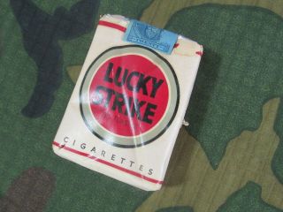 Full Pack Of Wwii Lucky Strike Smokes