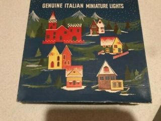 Vintage Putz House Sleepy Papercraft Christmas Village W/ Lights - Miniature