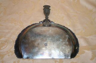 Antique Fancy Ornate Etched Crumber & Tray Set - E.  G.  Webster No.  10 w/ Hallmark 4