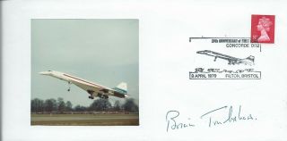 Gb 1979 Concorde 002 Illustrated Anniver.  Flight Cover Signed By Brian Trubshaw