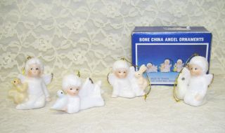 Angel Ornaments Christmas Around The World Set/ 4 Nib