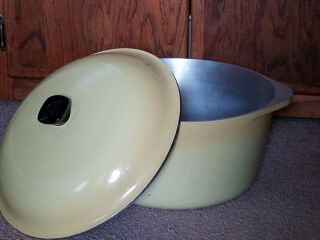 Vintage Club Aluminum Harvest Yellow Gold 8 Qt Dutch Oven Stock Pot Pan