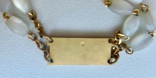 Antique Religious French Catholic Gold plated Bracelet pearl beads 4