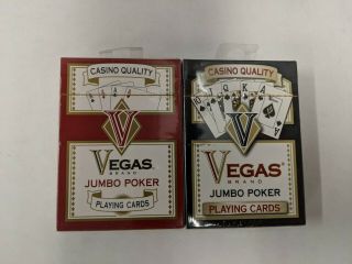 Vegas Brand Jumbo Poker Deck Of Playing Cards Pack Of 2
