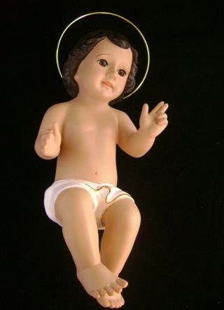 13 Inch Baby Jesus With Glass Eyes Figurine Statue Christmas Figurine Nino Dios
