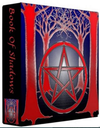 Red Trees Pentagram Book Of Shadows 3 Ring Binder 10 " X 11.  75 " X 2.  8 " Spine