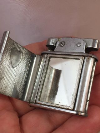 Vintage Sweetheart Pocket Lighter With Hidden Mirror
